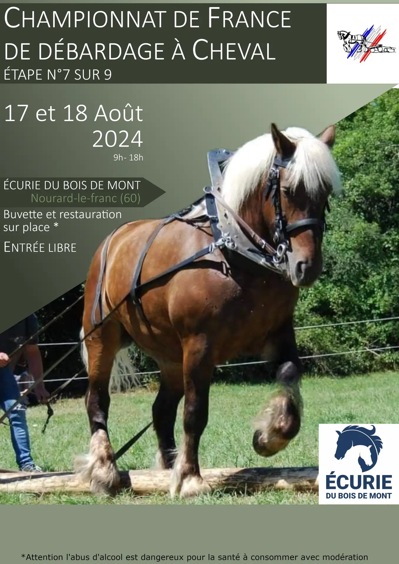 Affiche du championnat de France de débardage 2024 - 7ème étape, 17 et 18 août